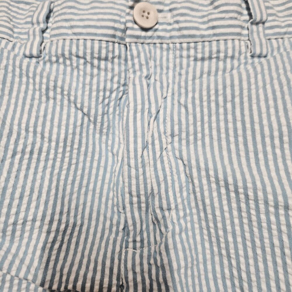 Vineyard Vines Boys Size 12 Breaker Shorts Seersucker Blue White Striped Cotton - Picture 4 of 6
